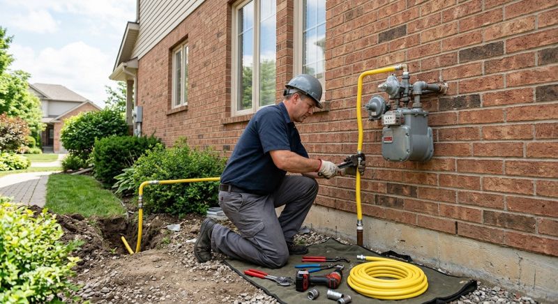 Fire Pit Gas Line Installation in Columbus, OH